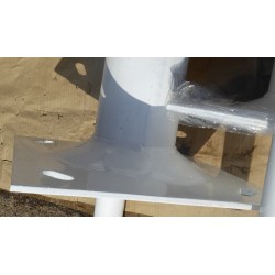 Mástil de acero galvanizado y pintado blanco cónic