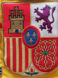 Detalle escudo de bandera  Nacional Fuerzas Armadas